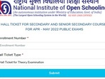 NIOS hall tickets 2022: To download NIOS hall ticket 2022, learners need to use their enrollment numbers.