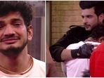 Karan Kundrra consoles Munawar Faruqui as he breaks down in Lock Upp. Karan Kundrra consoles Munawar Faruqui as he breaks down in Lock Upp.