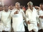 Former CM Siddaramaiah performing a folk dance at his native village of Siddaramana Hundi in Mysuru. Former CM Siddaramaiah performing a folk dance at his native village of Siddaramana Hundi in Mysuru.