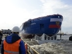 India should explore the prospects of building, smaller custom heavy icebreakers based on the template of the “Arktika” Project 22220 icebreaker ships with the USC. (AFP) India should explore the prospects of building, smaller custom heavy icebreakers based on the template of the “Arktika” Project 22220 icebreaker ships with the USC. (AFP)