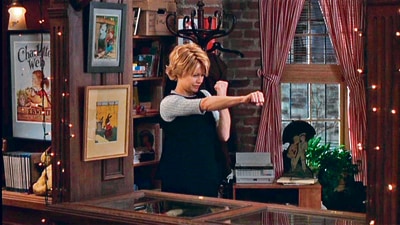 Meg Ryan prepares to go to the mattresses in You’ve Got Mail (1998). Meg Ryan prepares to go to the mattresses in You’ve Got Mail (1998).