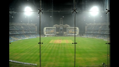 DY Patil Stadium in Navi Mumbai, which will host 20 IPL matches. Security in and around the venue has been tightened. (HT FILE PHOTO)