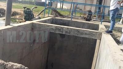 One of the brothers entered the 25ft deep tank through a stairwell around 4:30pm on Thursday and fell unconscious. (Sourced)
