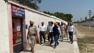 Jail minister Harjot Singh Bains makes surprise visit to central jail in Patiala on Friday