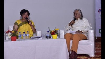 Author Yogesh Kochhar discussing his book HappyPreneur during the first day of Dharamshala Literature Festival on Friday. (HT Photo) Author Yogesh Kochhar discussing his book HappyPreneur during the first day of Dharamshala Literature Festival on Friday. (HT Photo)