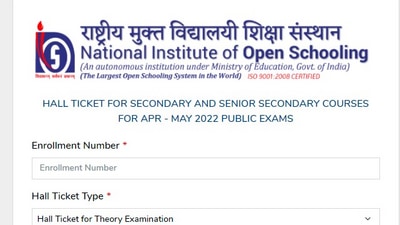 NIOS hall tickets 2022: To download NIOS hall ticket 2022, learners need to use their enrollment numbers. (nios.ac.in)