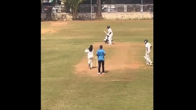 The image, taken from the video posted by Sachin Tendulkar, shows girls and boys playing cricket match together. (Twitter/@sachin_rt)