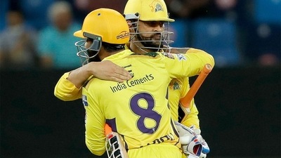 MS Dhoni and Ravindra Jadeja (IPL/Twitter) MS Dhoni and Ravindra Jadeja (IPL/Twitter)
