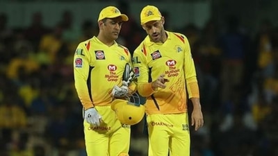 MS Dhoni and Faf du Plessis chat during an IPL match. (IPL/Twitter) MS Dhoni and Faf du Plessis chat during an IPL match. (IPL/Twitter)