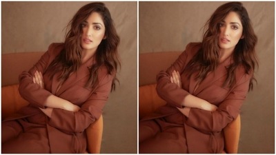 In wavy tresses, nude eyeshadow, black eyeliner, mascara-laden eyelashes, contoured cheeks and a shade of nude lipstick, Yami aced the look to perfection. (Instagram/@yamigautam)