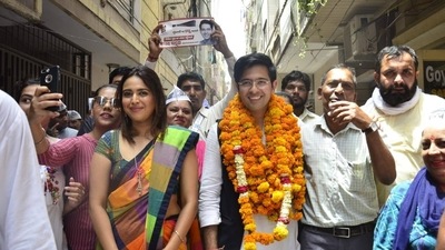 Bollywood actor Swara Bhasker had campaigned for Raghav Chadha in the 2019 Lok Sabha election. (File photo)