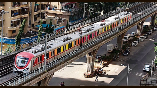 Expediting the work on Metro line 14 along Badlapur – Ghansoli - Kanjurmarg route is the need of the hour, feel the commuters, who have to spend hours commuting by road and suburban trains. (For representational purposes only) (HT FILE PHOTO)
