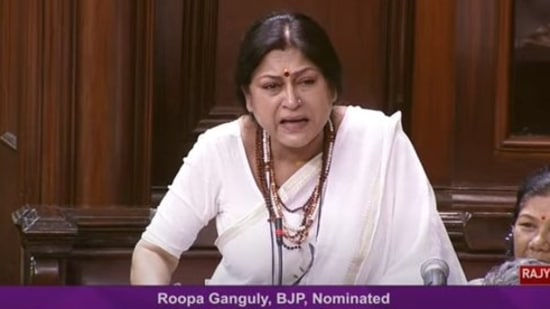 Bharatiya Janata Party MP Roopa Ganguly on Friday broke down in Rajya Sabha, while speaking about the violence in Bengal’s Bribhum district.