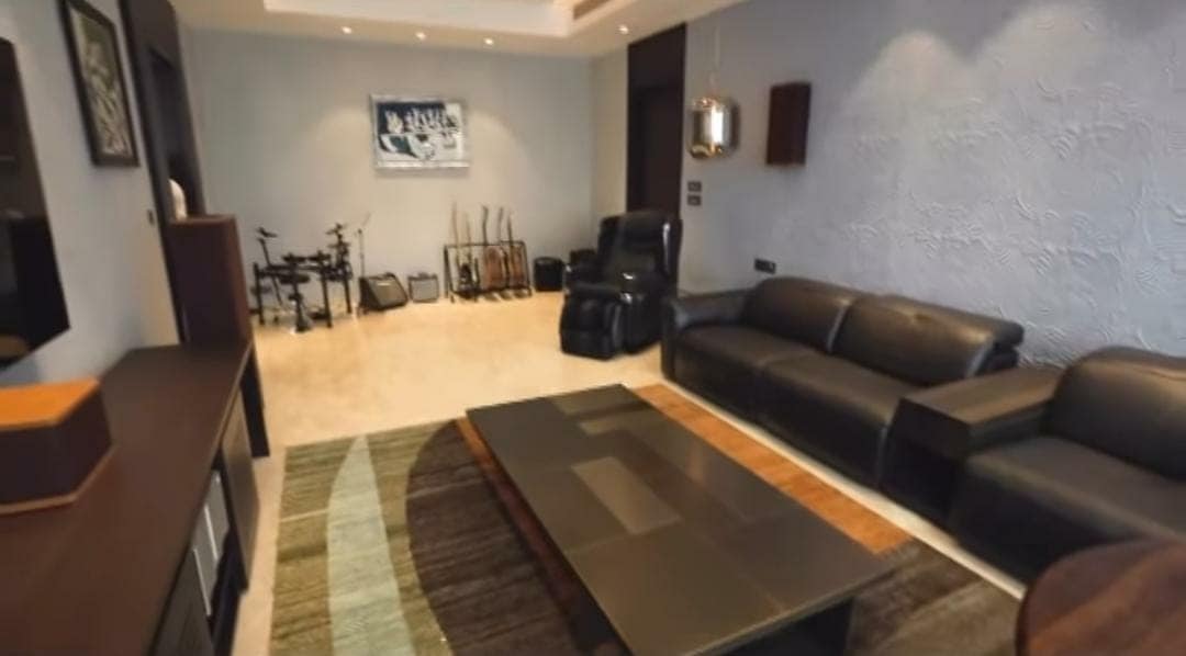 A view of the living room of Madhuri Dixit's new house.