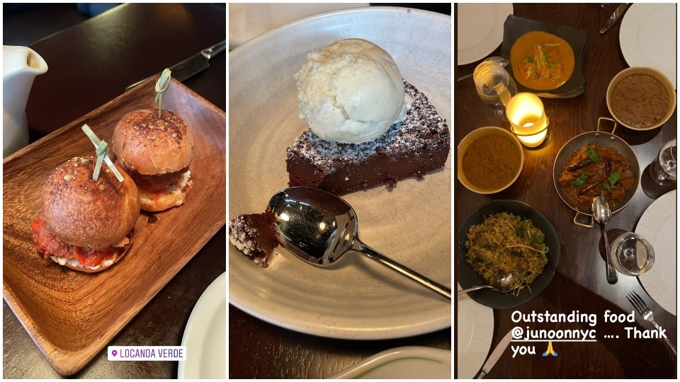 Malaika Arora's meals in New York City.&nbsp;