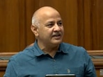 Delhi deputy chief minister Manish sisodia presents the budget.&nbsp;