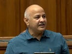 Delhi deputy chief minister Manish sisodia presents the budget.&nbsp;