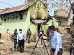 CBI experts during the probe at Bogtui village, in Birbhum on Saturday. (ANI) CBI experts during the probe at Bogtui village, in Birbhum on Saturday. (ANI)