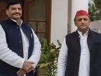 Shivpal Singh Yadav with Samajwadi Party president Akhilesh Yadav. (HT file) Shivpal Singh Yadav with Samajwadi Party president Akhilesh Yadav. (HT file)
