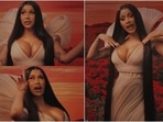 Cardi B chooses figure-sculpting nude dress by Indian designer Gaurav Gupta for No Love video: Pics, videos inside Cardi B chooses figure-sculpting nude dress by Indian designer Gaurav Gupta for No Love video: Pics, videos inside