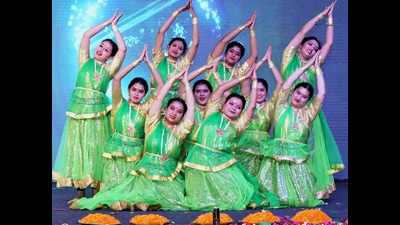 Students performing during Chandigarh University’s youth festival on Saturday. Students performing during Chandigarh University’s youth festival on Saturday.