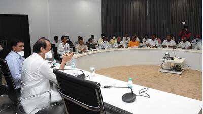 Deputy chief minister and Pune district guardian minister Ajit Pawar during the canal committee meeting in Pune on Saturday. (HT PHOTO)