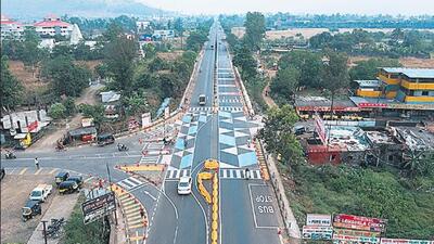 Photo of Karla Phata on the old Mumbai-Pune highway (NH48), an identified blackspot, where SaveLIFE Foundation and MSRDC undertook tactical urbanism interventions to reduce fatalities. (SAVELIFE FOUNDATION)