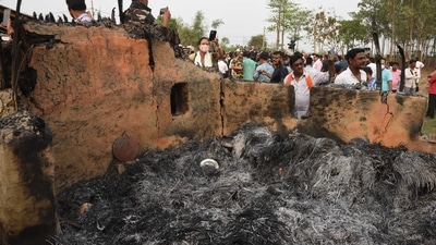 The scene of the violence in Birbhum. (HT photo)