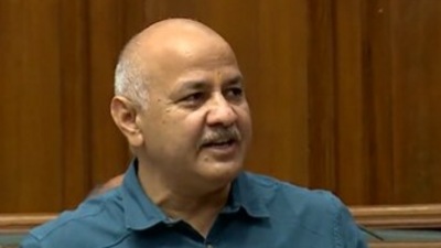 Delhi deputy chief minister Manish sisodia presents the budget.&nbsp; (AAP Twitter)