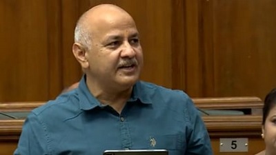 Delhi Deputy Chief Minister Manish Sisodia on Saturday presented the budget for 2022-23 (AAP Twitter)