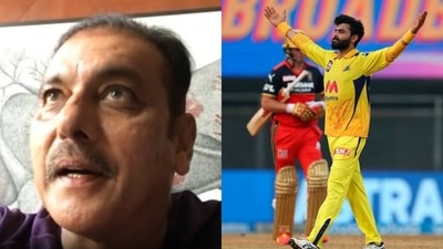 Ravi Shastri and Ravindra Jadeja Ravi Shastri and Ravindra Jadeja