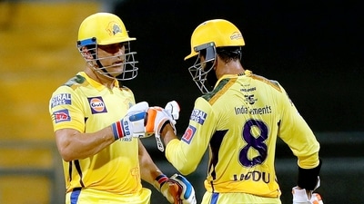 Mumbai: Ravindra Jadeja and MS Dhoni of the Chennai Superkings, during the first T20 cricket match of the Indian Premier League 2022 (IPL season 15) between the Chennai Superkings and the Kolkata Knight Riders (PTI) Mumbai: Ravindra Jadeja and MS Dhoni of the Chennai Superkings, during the first T20 cricket match of the Indian Premier League 2022 (IPL season 15) between the Chennai Superkings and the Kolkata Knight Riders (PTI)