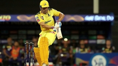 Mumbai: MS Dhoni of the Chennai Superkings, during the first T20 cricket match of the Indian Premier League 2022 (IPL season 15) between the Chennai Superkings and the Kolkata Knight Riders (PTI) Mumbai: MS Dhoni of the Chennai Superkings, during the first T20 cricket match of the Indian Premier League 2022 (IPL season 15) between the Chennai Superkings and the Kolkata Knight Riders (PTI)