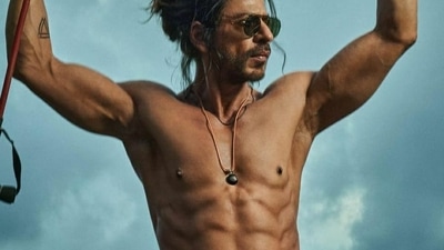 Shah Rukh Khan shared a glimpse of his look for his upcoming film Pathaan. Shah Rukh Khan shared a glimpse of his look for his upcoming film Pathaan.