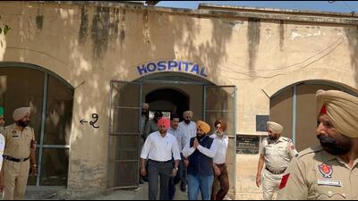 Punjab jail minister Harjot Singh Bains during a surprise visit to the central jail in Patiala on March 25. He order transfer of jail superintendent Shivraj Singh after the visit Punjab jail minister Harjot Singh Bains during a surprise visit to the central jail in Patiala on March 25. He order transfer of jail superintendent Shivraj Singh after the visit