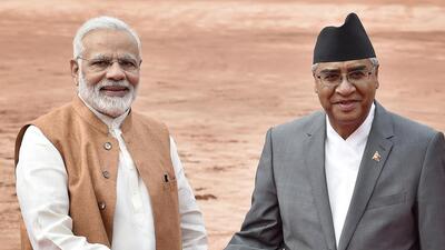 Nepalese Prime Minister Sher Bahadur Deuba is slated to hold wide-ranging talks with Prime Minister Narendra Modi on April 2 during which both sides are expected to make a number of announcements to further expand cooperation in select areas. (HT File) Nepalese Prime Minister Sher Bahadur Deuba is slated to hold wide-ranging talks with Prime Minister Narendra Modi on April 2 during which both sides are expected to make a number of announcements to further expand cooperation in select areas. (HT File)