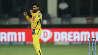 Ravindra Jadeja during IPL 2021. (IPL) Ravindra Jadeja during IPL 2021. (IPL)