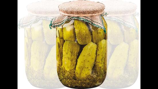 Pickles in the West are completely different. It’s usually a gherkin that has been long drowned in vinegar or a few slices of sour cucumber