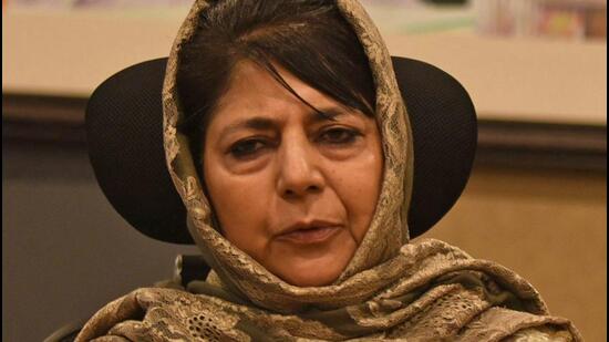 PDP president Mehbooba Mufti said it is not a Delimitation Commission but a BJP commission. The BJP via the panel has badly ruined J&K just to consolidate its vote bank. (HT File Photo)