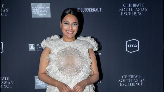 Swara Bhasker picked Rahul Mishra’s outfit for her outing at the pre-Oscar event in Beverly Hills