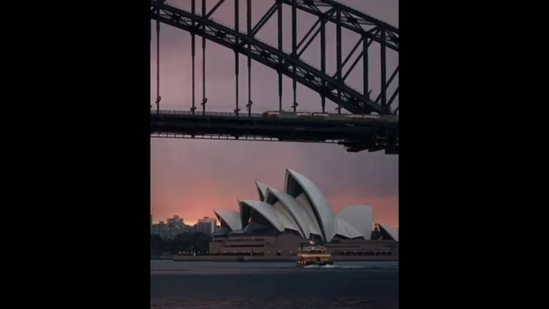 The iconic Sydney Opera House in Australia observes Earth Hour by going dark on Saturday, March 26, 2022. (Twitter/Sydney Opera House)