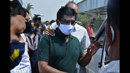Shinde was arrested in the case on March 21, 2021, for allegedly arranging five SIM cards for Vaze which were used in murdering Hiran. (HT PHOTO)