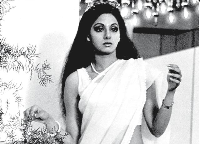 Sridevi on the sets of Chandni (Rakesh Shrestha)