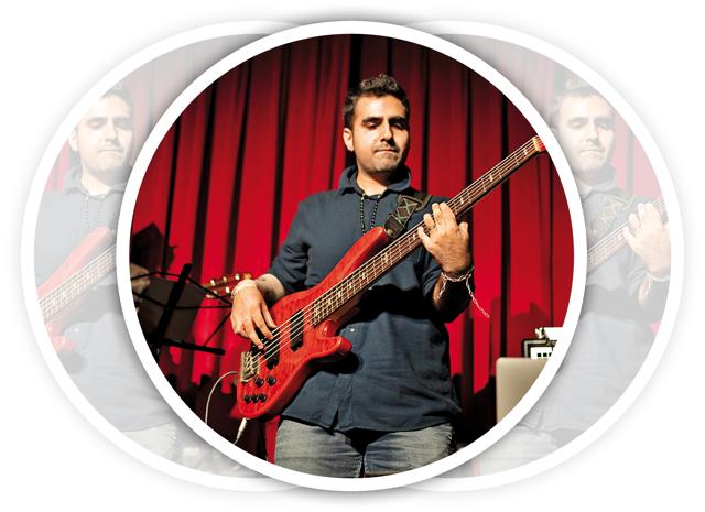 Gaurav is a bass player/composer from New Delhi who has been playing with Parikrama for over nine years as well as Shubha Mudgal’s pop fusion set-up, Koshish, and Aditi Singh Sharma Gaurav is a bass player/composer from New Delhi who has been playing with Parikrama for over nine years as well as Shubha Mudgal’s pop fusion set-up, Koshish, and Aditi Singh Sharma