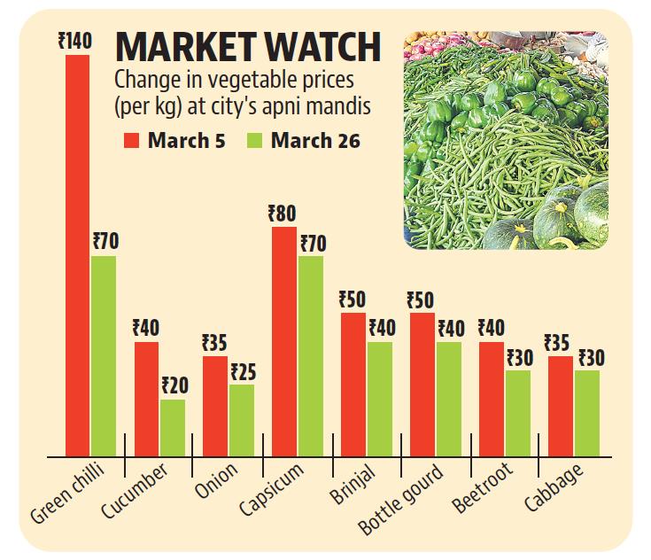 Green chilli prices have dropped by over 50% in Chandigarh in the past 20 days. (HT) Green chilli prices have dropped by over 50% in Chandigarh in the past 20 days. (HT)