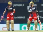 Faf Du Plessis and Virat Kohli of Royal Challengers Bangalore during the Indian Premier League 2022 match against Punjab Kings(PTI)