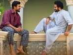 Ram Charan and Jr NTR in a still from RRR. Ram Charan and Jr NTR in a still from RRR.