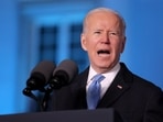 US President Joe Biden speaks during an event at the Royal Castle, amid Russia's invasion of Ukraine, in Warsaw, Poland.