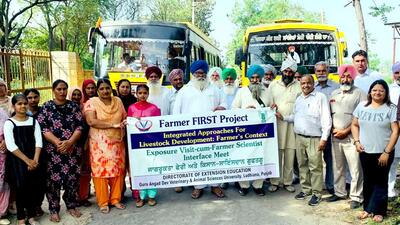 GADVASU organised an exposure visit of women and men beneficiary famers at its main campus under Farmer FIRST Project in Ludhiana on Mrach 27, 2022. (HT PHOTO) GADVASU organised an exposure visit of women and men beneficiary famers at its main campus under Farmer FIRST Project in Ludhiana on Mrach 27, 2022. (HT PHOTO)