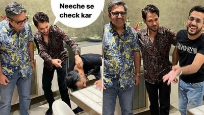 Aman Gupta and Anupam Mittal met fellow Shark Tank India alum Ashneer Grover recently. Aman Gupta and Anupam Mittal met fellow Shark Tank India alum Ashneer Grover recently.